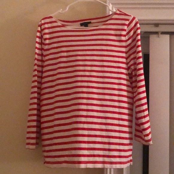 JCrew Red Striped T - Picture 3 of 8